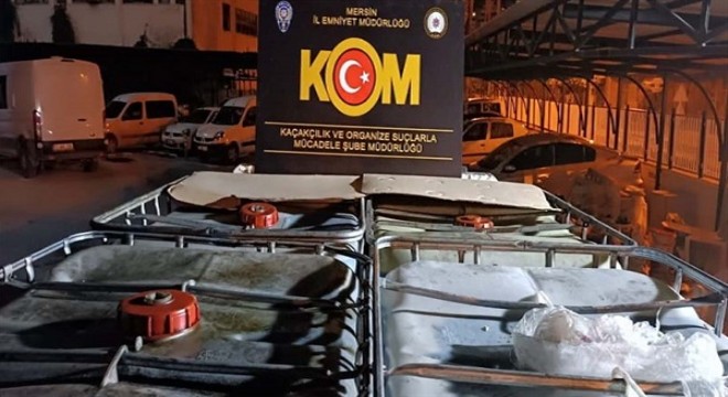 Mersin de 5 bin 450 litre kaçak akaryakıt ele geçirildi