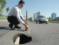 Söğütözü’nde mini göçük