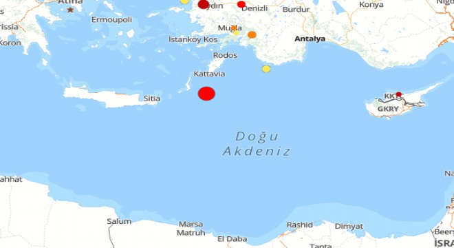 Akdeniz de deprem