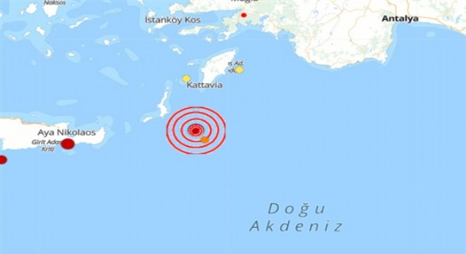 Akdeniz’de deprem