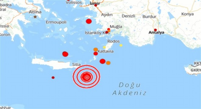 Akdeniz’de deprem