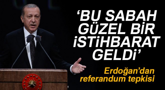 Cumhurbaşkanı Erdoğan’dan referandum tepkisi