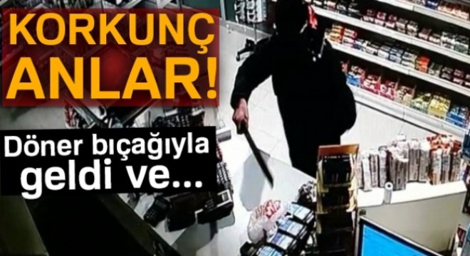 Döner bıçaklı gaspçı kamerada