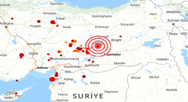 Elazığ'da deprem