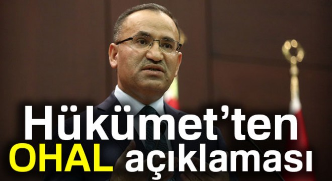 Hükümet’ten OHAL açıklaması