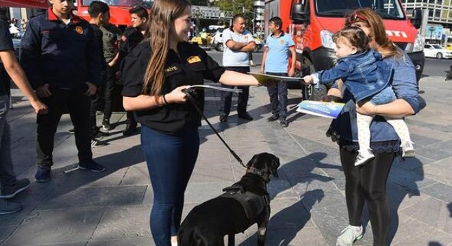 İtfaiyecilik tanıtıldı minikler bilgilendi