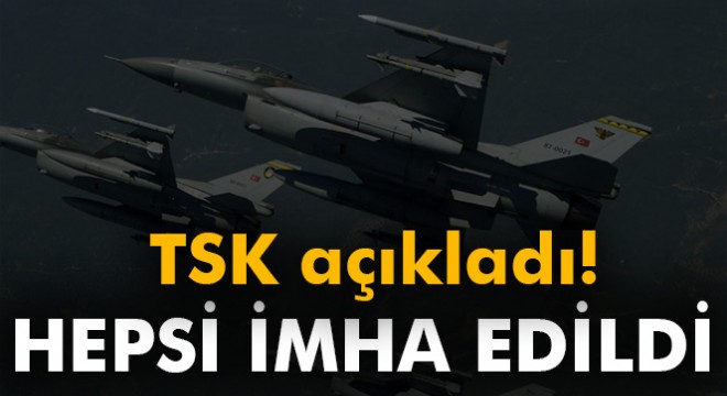 Kuzey Irak taki terör hedeflerine hava harekatı düzenlendi