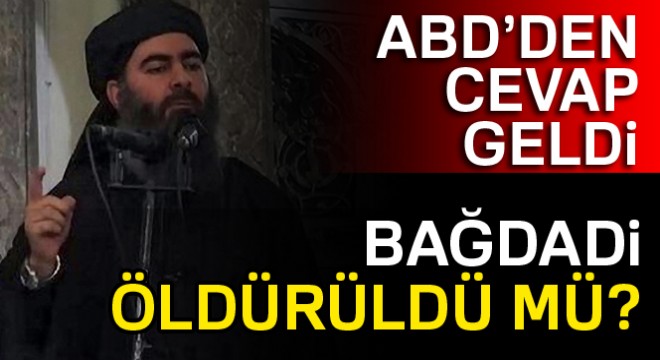Pentagon dan Bağdadi açıklaması