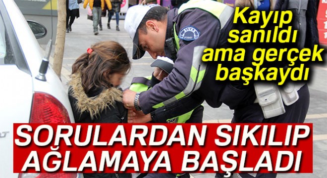 Sorulardan sıkılıp ağlamaya başladı