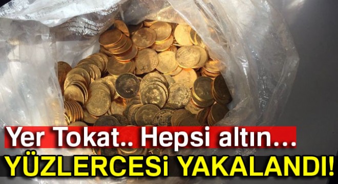 Tokat ta yüzlerce altın sikke yakalandı!