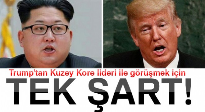 Trump tan Kuzey Kore lideri ile görüşmek için tek şart