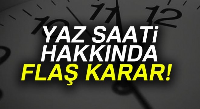 Yaz saati uygulaması TBMM de