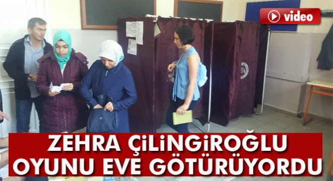 Zehra Çilingiroğlu oyunu eve götürüyordu