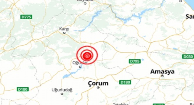 Çorum da deprem